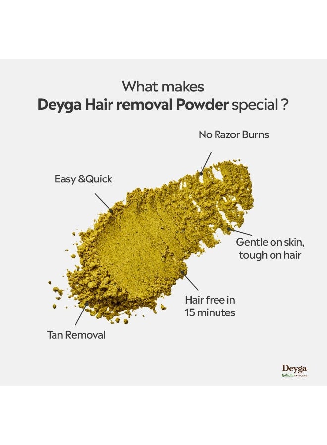 Deyga Herbal Hair Removal Powder (100g) | Natural Tan Removal & Exfoliation | Gentle, Painless Hair Removal | For Men & Women - Image 3